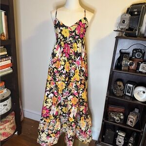 Floral Maxi Dress - Black, Pink, Yellow Forever 21